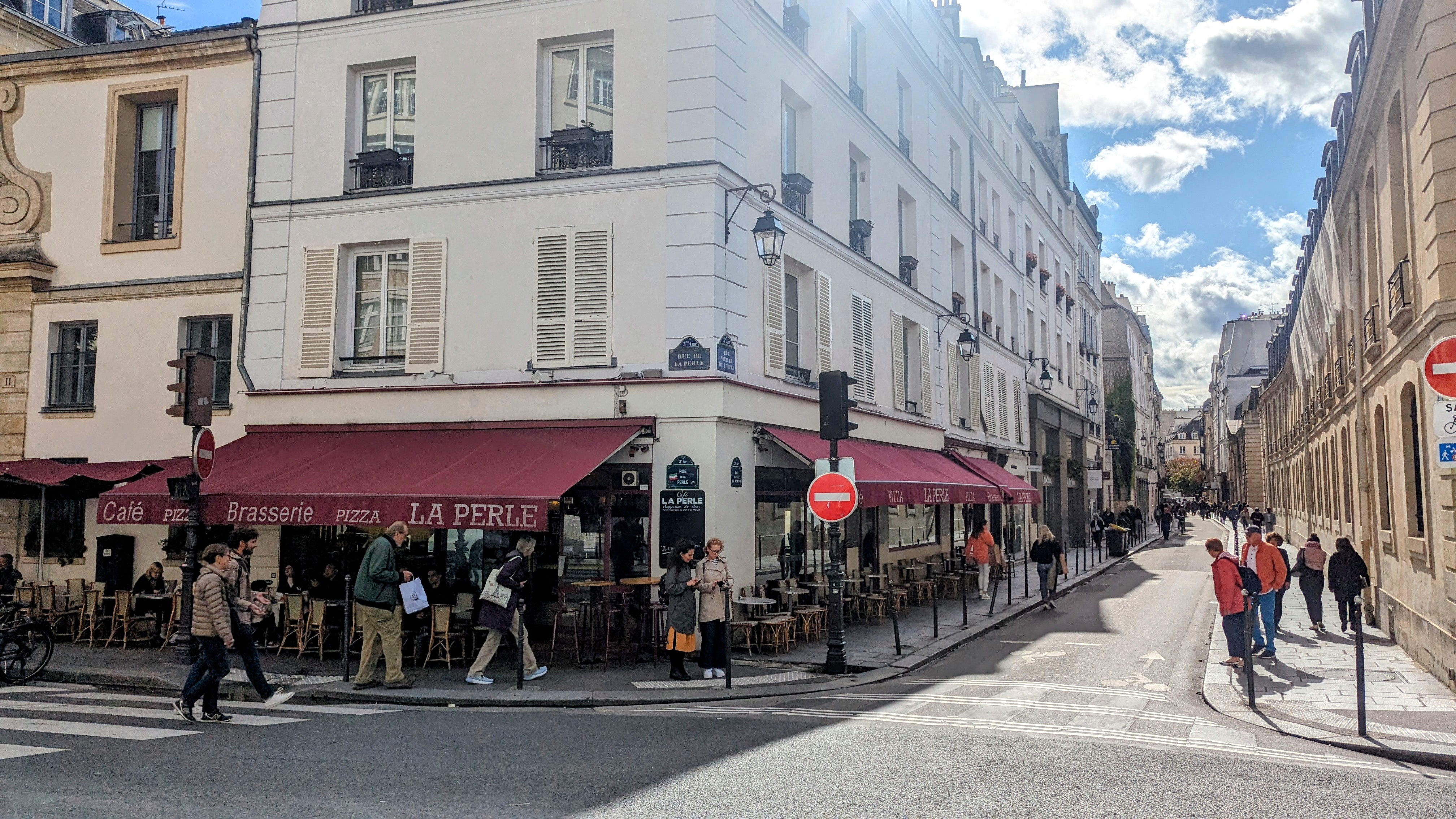 The Rue Vieille-du-Temple is still comparatively empty a week before Paris Fashion Week.