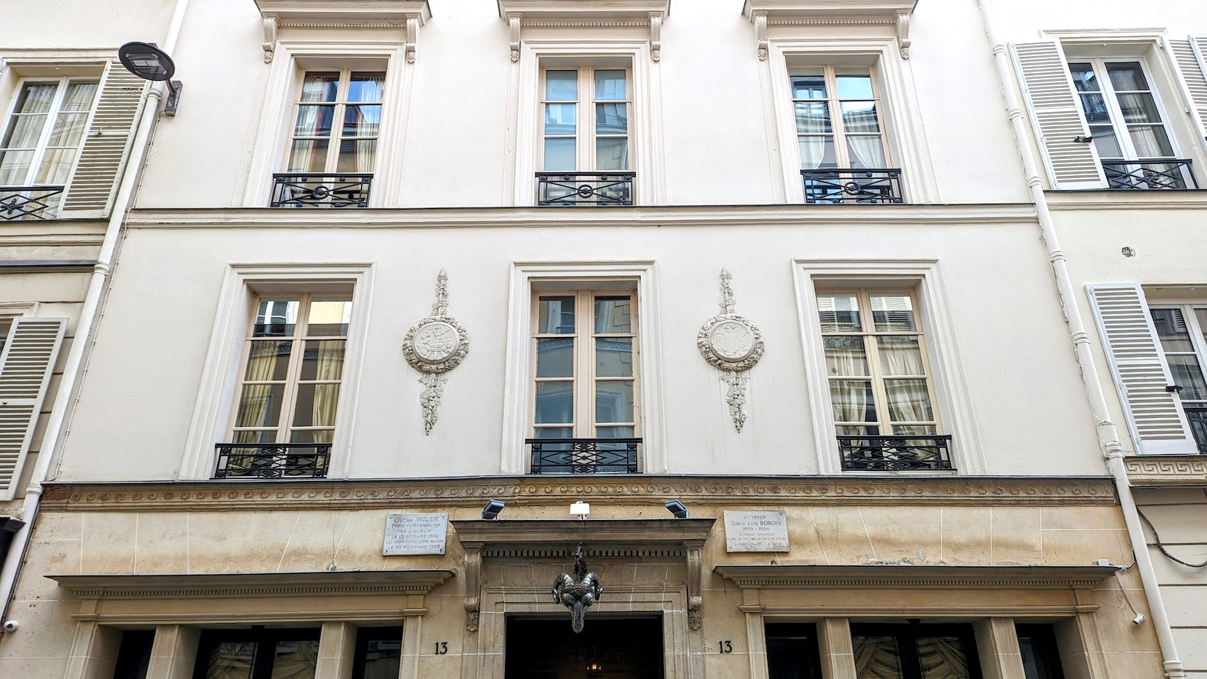 Hotel L'Hotel in the 6th arrondissement in Paris, where Oscar Wilde lived and died.