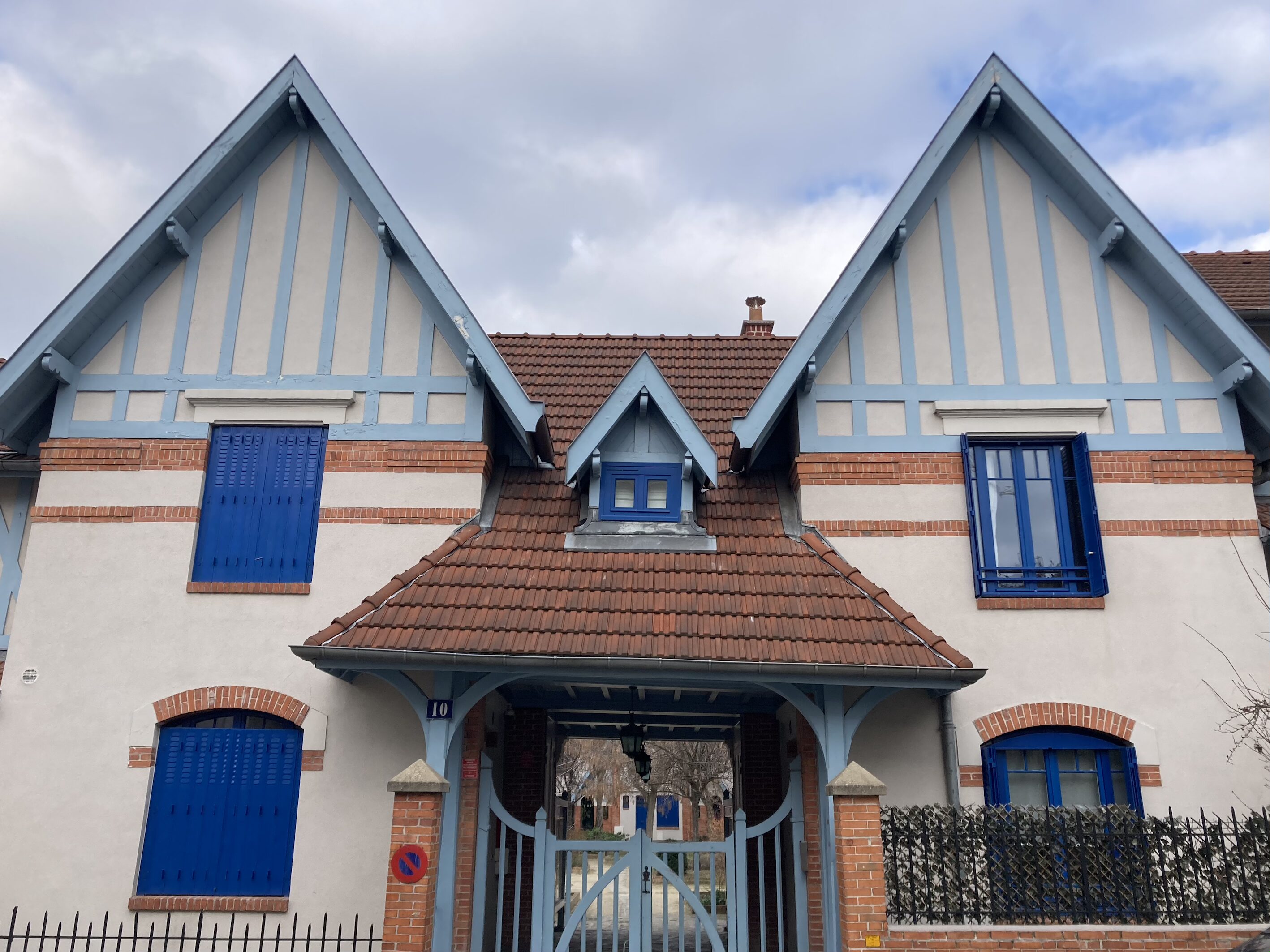 A house in typical Alsacien architecture in Paris' little Alsace neighborhood in the 13th arrondissement.