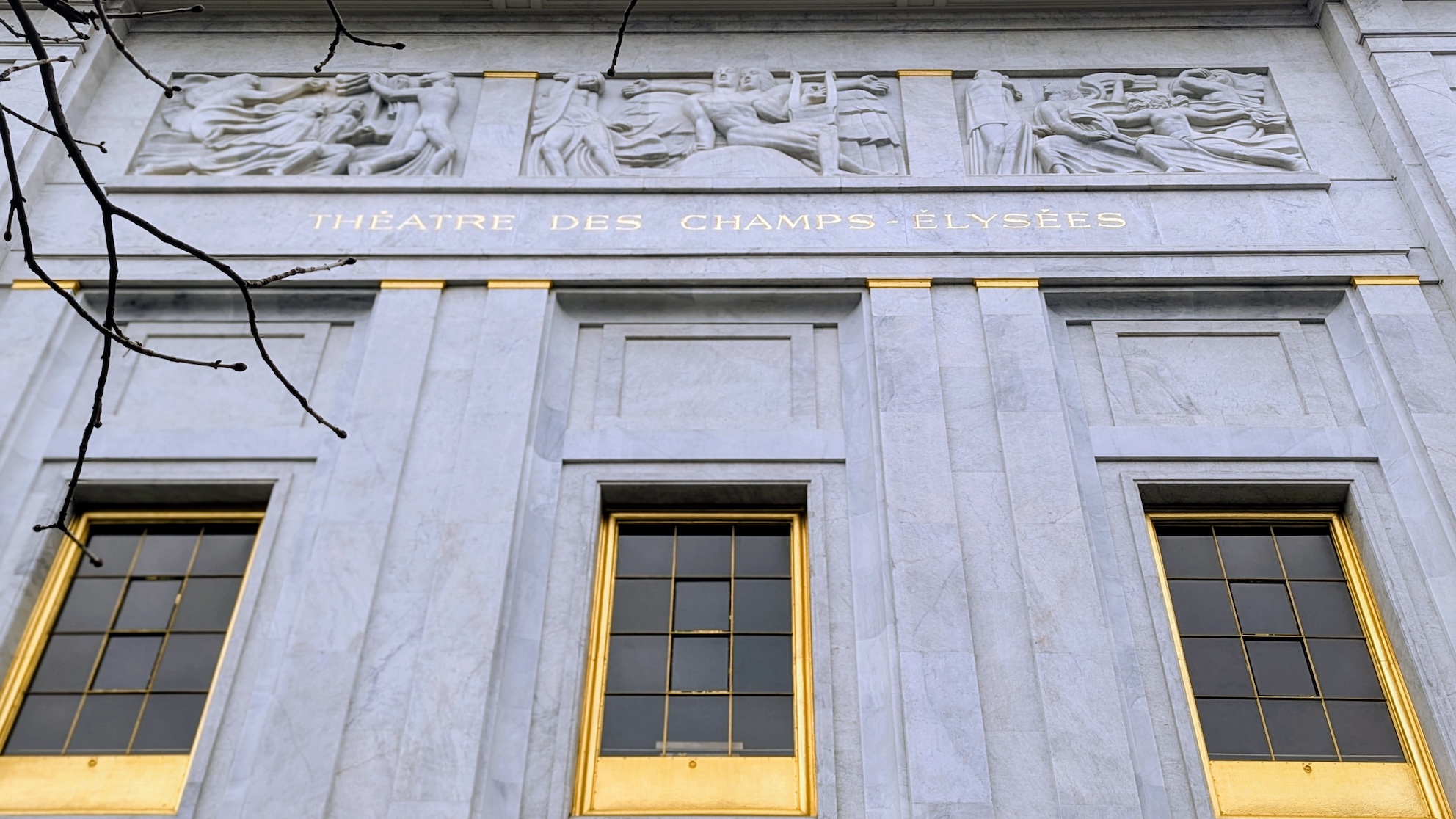 Bourdelle's bas-reliefs on the facade of the Theatre des Champs-Elysées