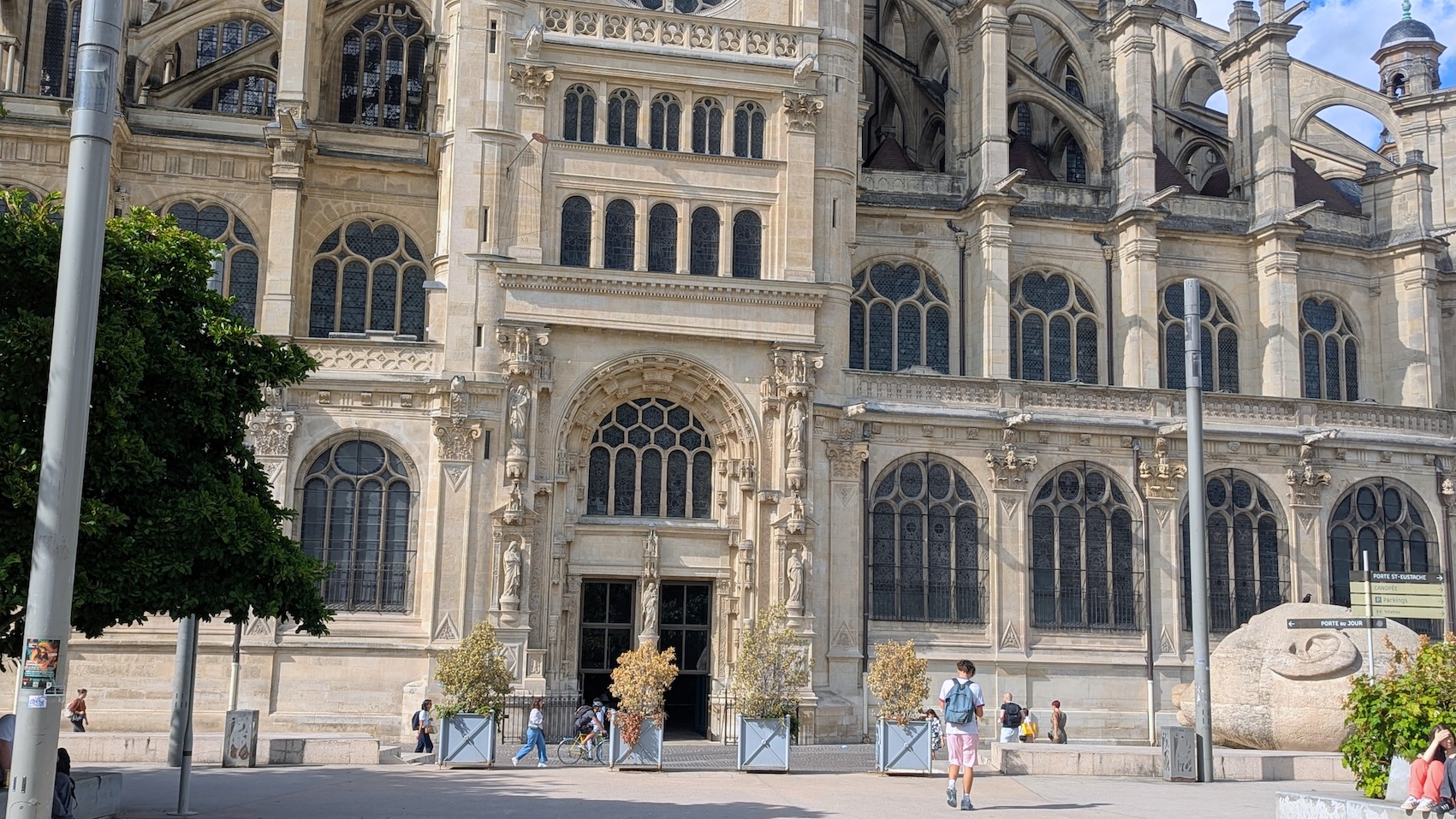 The outside of Saint Eustache church in the centre of Paris.